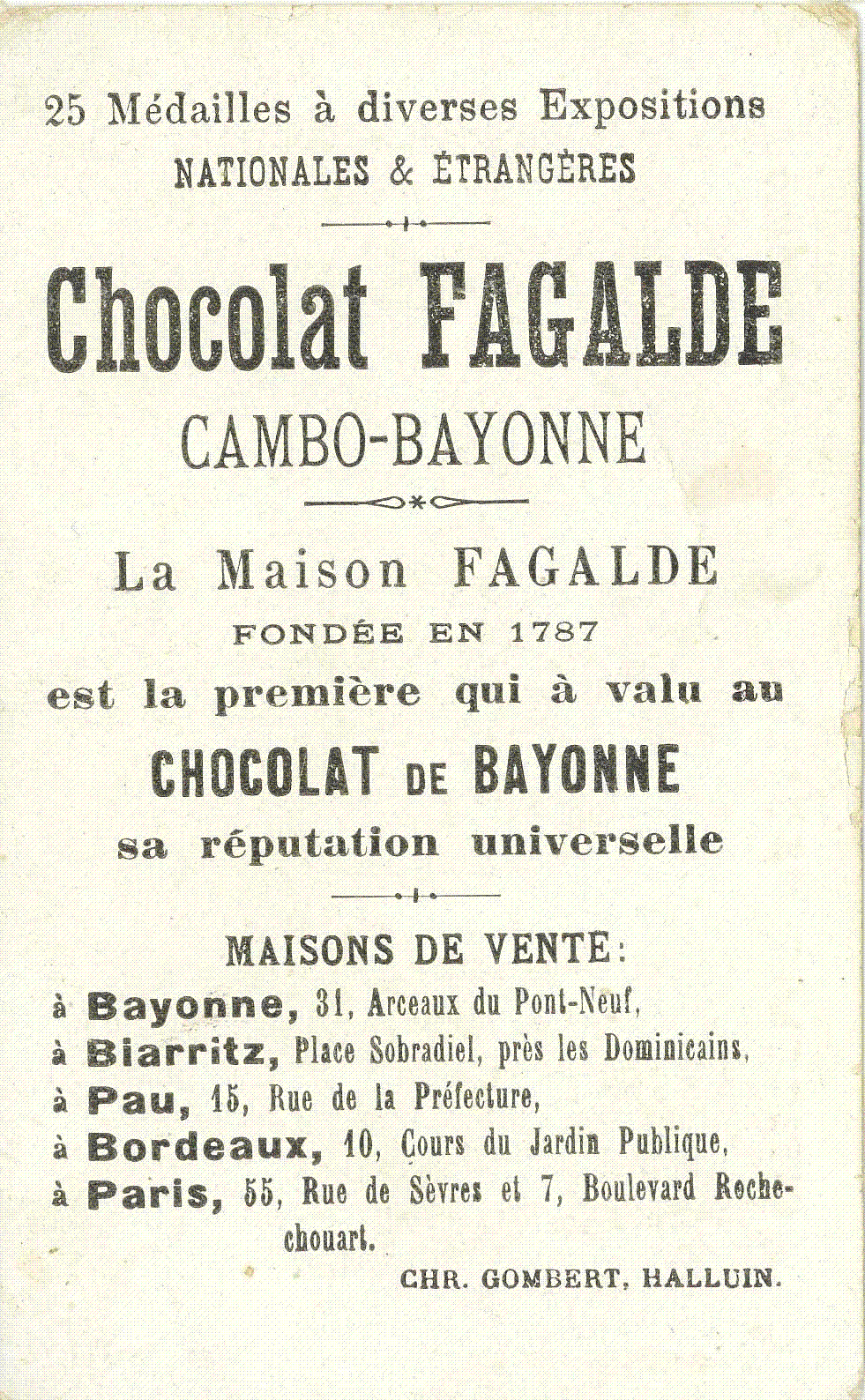 image du chocolat Fagalde